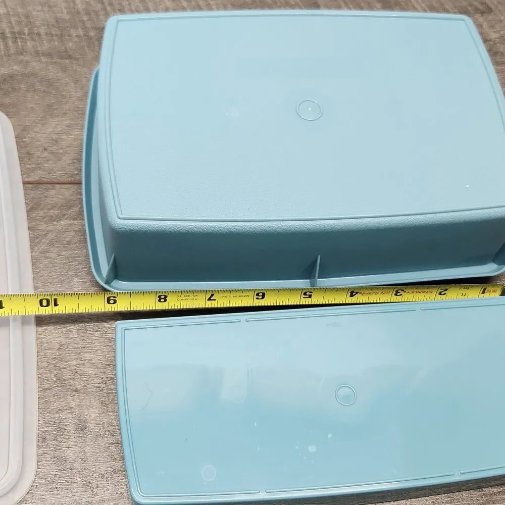 Tupperware Tuppercraft Blue Stow-N-Go Sewing Craft Cash Tackle Box Organizer 767